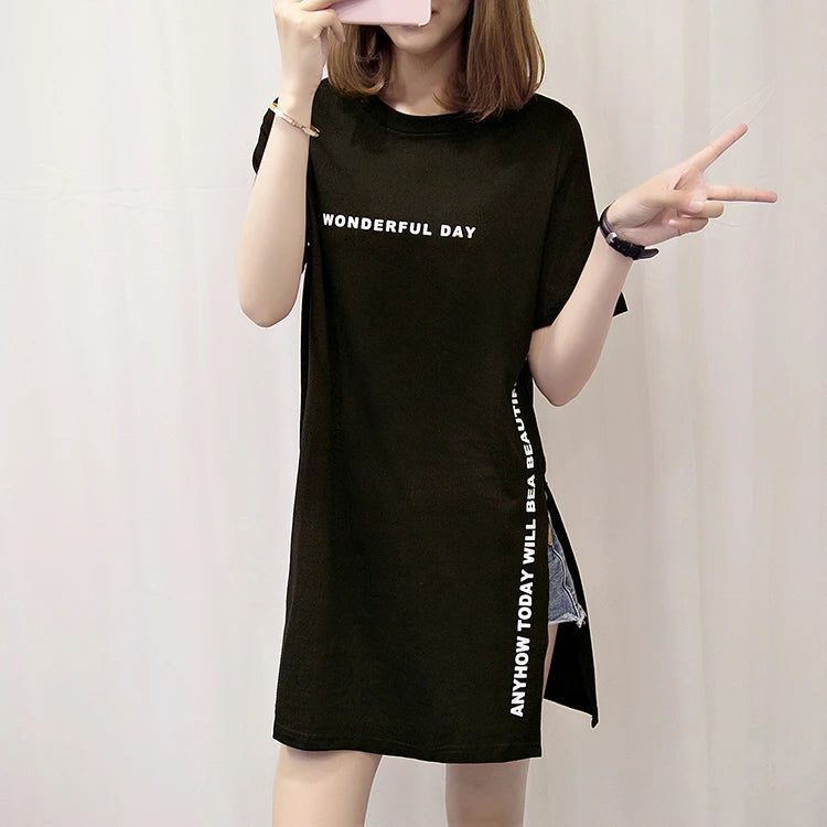 Wonderful Day Print Long T-Shirt