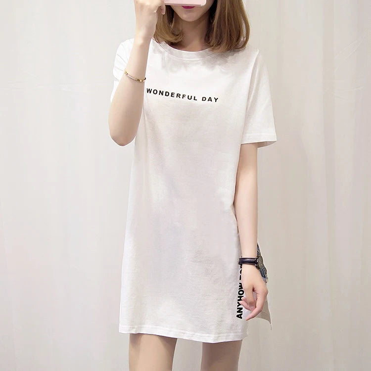 Wonderful Day Print Long T-Shirt