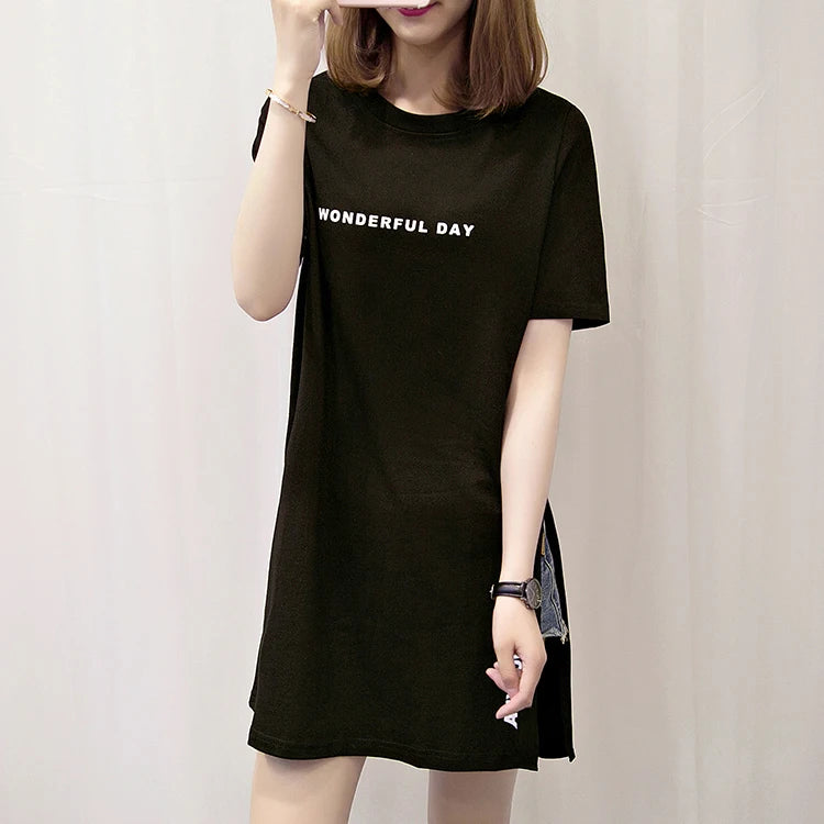 Wonderful Day Print Long T-Shirt