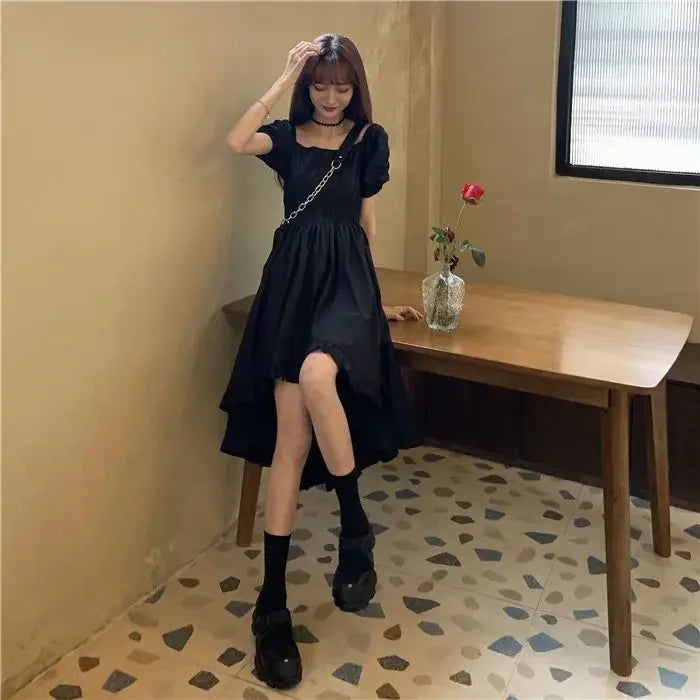 Vintage A-line Black Dress