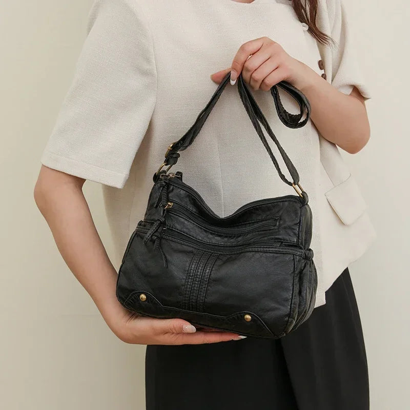 Denim Crossbody High Capacity Bag