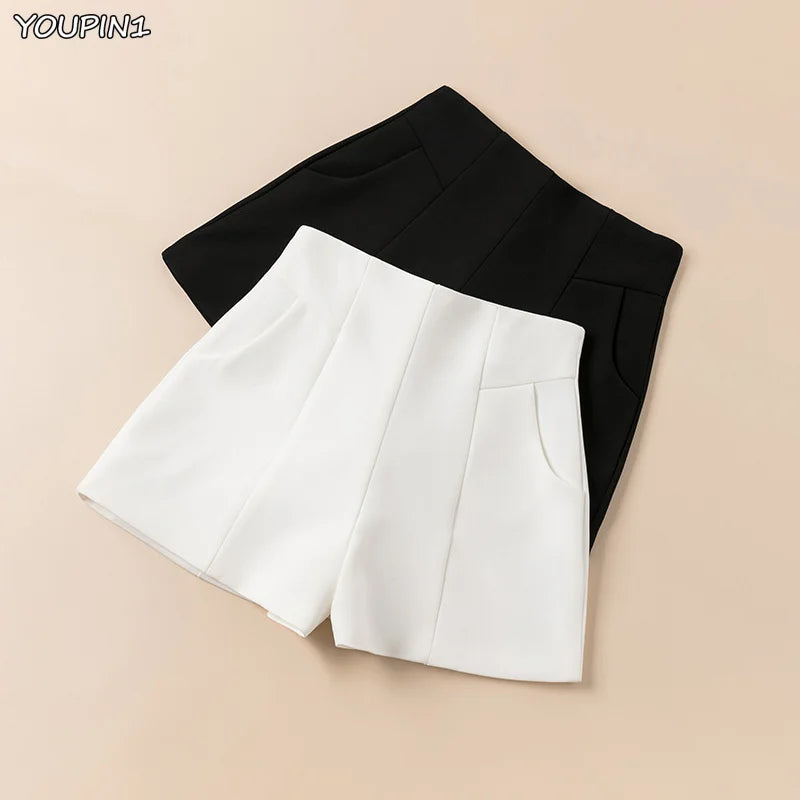 High Waist A-line Chiffon Suit Shorts