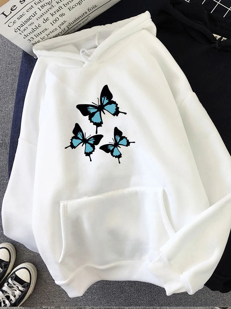 Butterflies Print Women's Sweatshirt