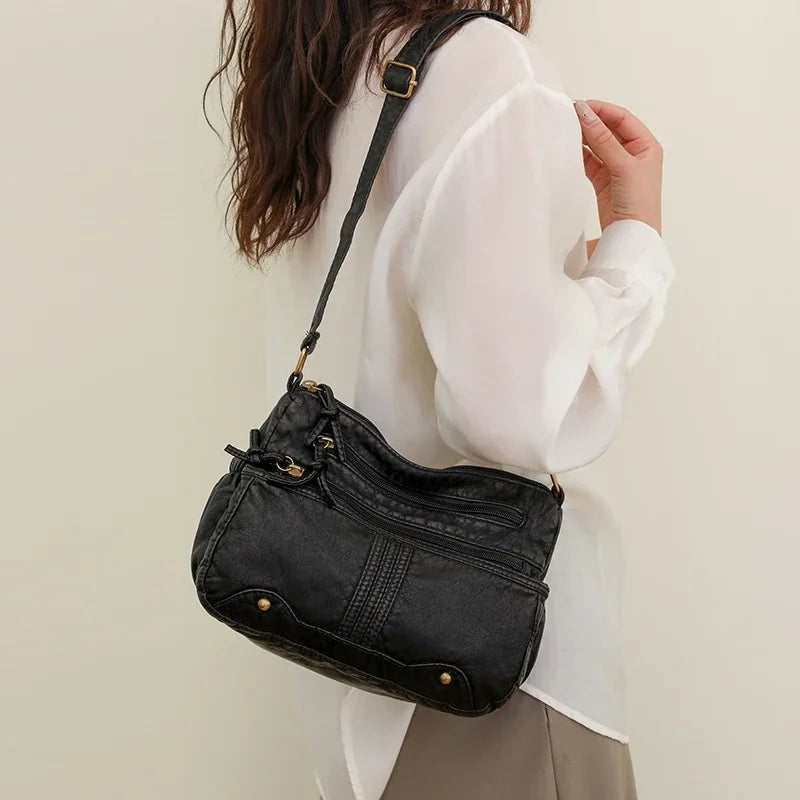 Denim Crossbody High Capacity Bag