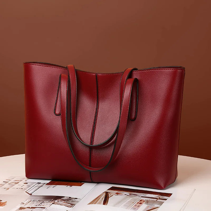 Soft PU Leather Tote Bag