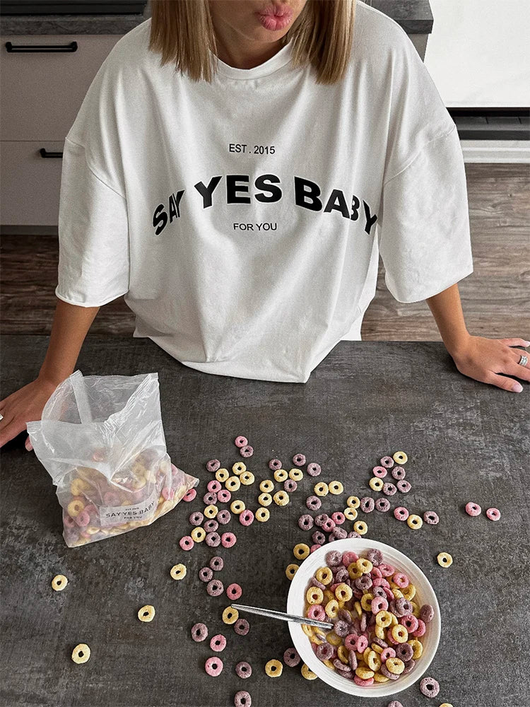 Vintage 'Say Yes Baby' Graphic T-Shirt