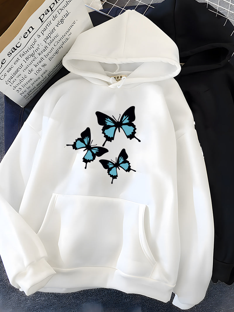 Butterflies Print Women's Sweatshirt