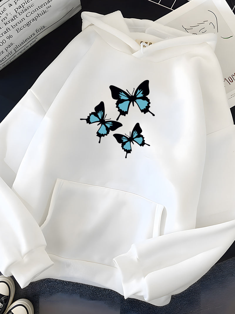 Butterflies Print Women's Sweatshirt