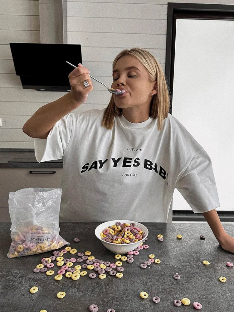 Vintage 'Say Yes Baby' Graphic T-Shirt