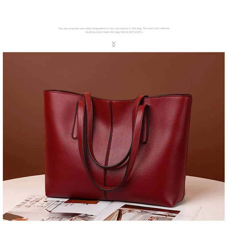 Soft PU Leather Tote Bag