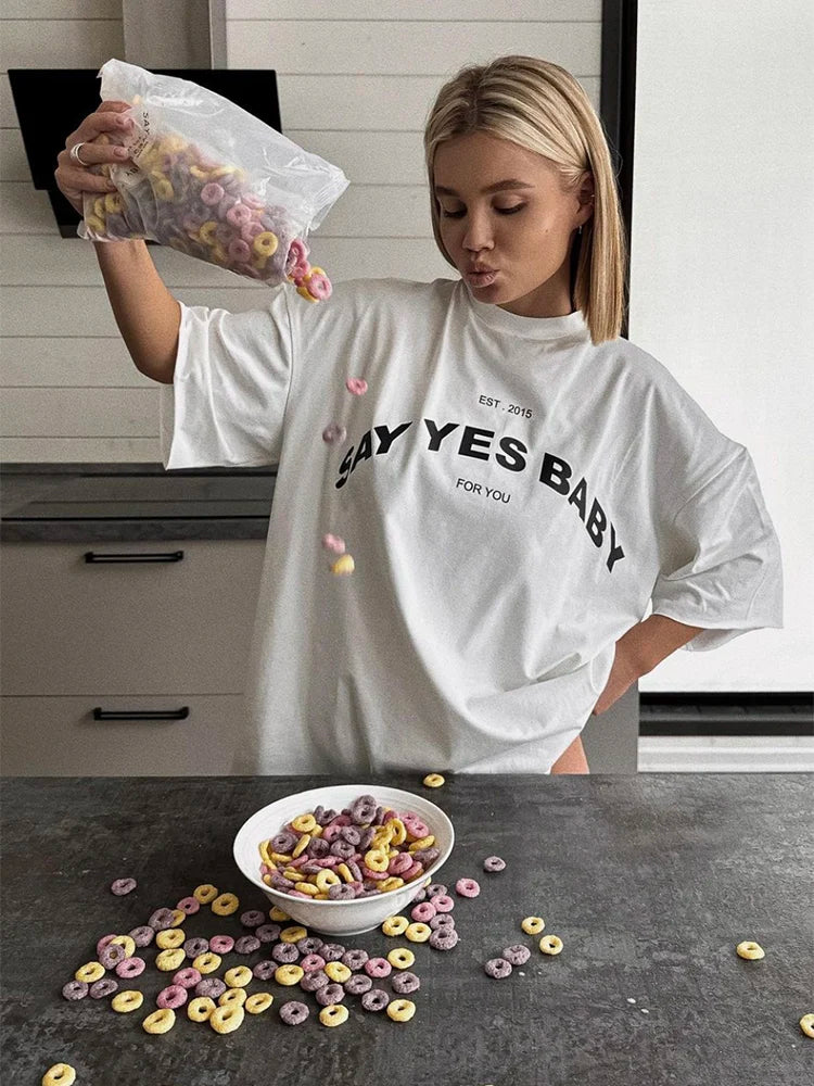 Vintage 'Say Yes Baby' Graphic T-Shirt