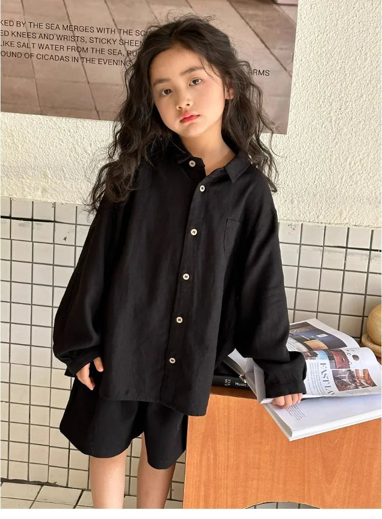 Cotton Linen Long-Sleeved Shirts