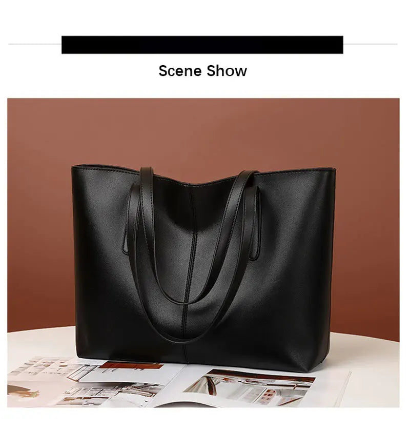 Soft PU Leather Tote Bag