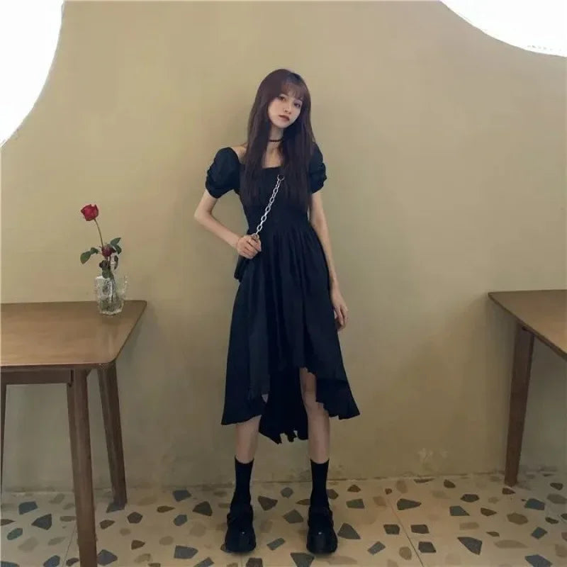 Vintage A-line Black Dress