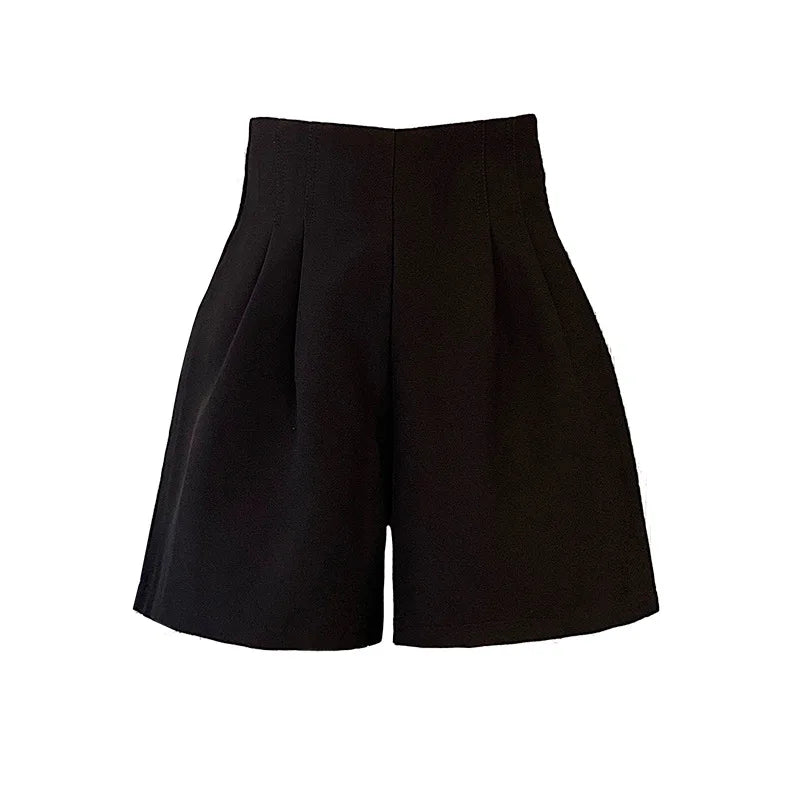 High Waist A-line Suit Shorts for Women