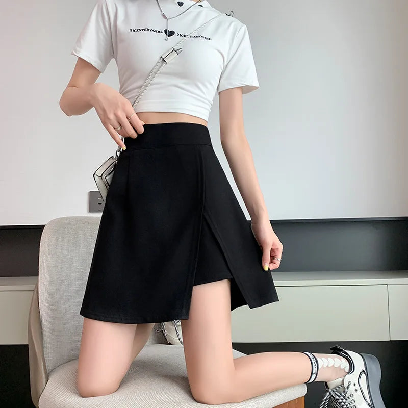 Women's High Waist A-line Mini Skirt