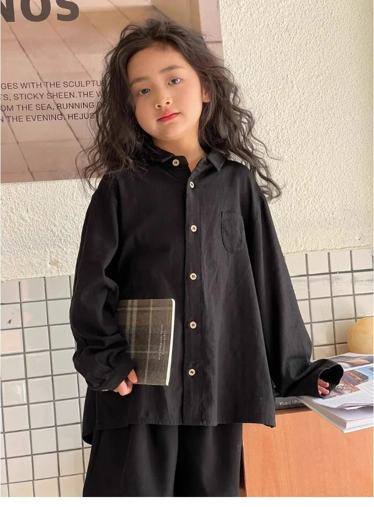 Cotton Linen Long-Sleeved Shirts