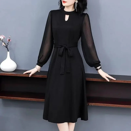 Slimming Elegant Black Dress